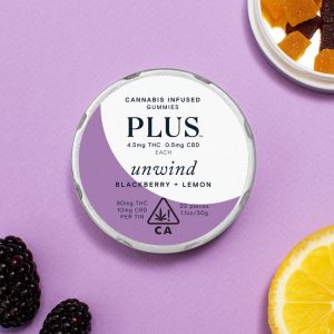 PLUS Unwind Blackberry + Lemon Gummies