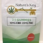Strawberry (2:5) 10mg CBD & 25mg THC Gummies