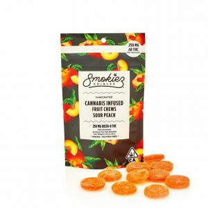 Sour Peach Delta-8 THC Fruit Chews 250mg