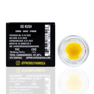 Friendly Farms - OG Kush 1g Cured Sauce